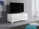 Meuble TV Uva III (Blanc + Blanc brillant)
