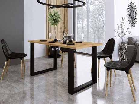 Table Tucson 136 (Chêne Artisan + Noir)