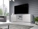 Meuble TV Charlotte 127 (Blanc + Blanc brillant)