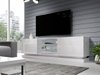 Meuble TV Charlotte 128 (Blanc + Blanc brillant)