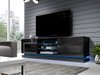 Meuble TV Charlotte 128 (Noir + Noir brillant)