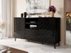 Commode Charlotte 143 (Noir + Noir brillant)