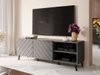 Meuble TV Charlotte 144 (Graphite + Graphite brillant)