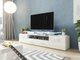 Meuble TV Charlotte 117 (Blanc + Blanc brillant)