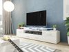 Meuble TV Charlotte 117 (Blanc + Blanc brillant)