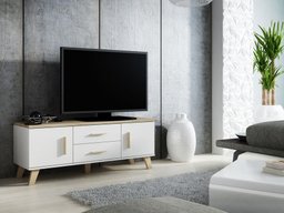 Meuble TV Larfloi 103 (Blanc + Sonoma chêne)