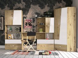 Ensemble de meubles Almira 116 (Chêne Artisan + Blanc)