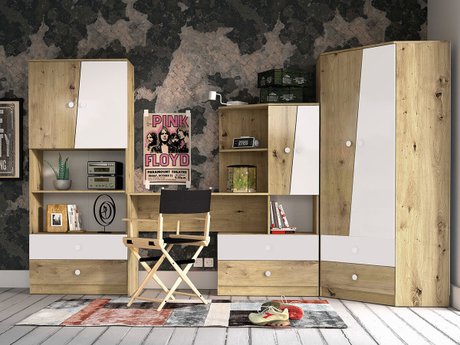 Ensemble de meubles Almira 116 (Chêne Artisan + Blanc)