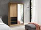 Armoire Toledo 115 (Chêne de Lefkas + Noir mat)