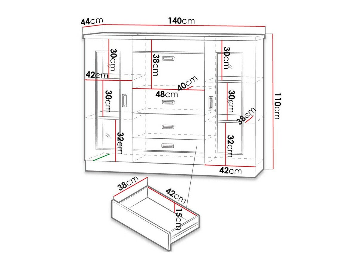 Commode Lircava 111 (Chêne de Lefkas)