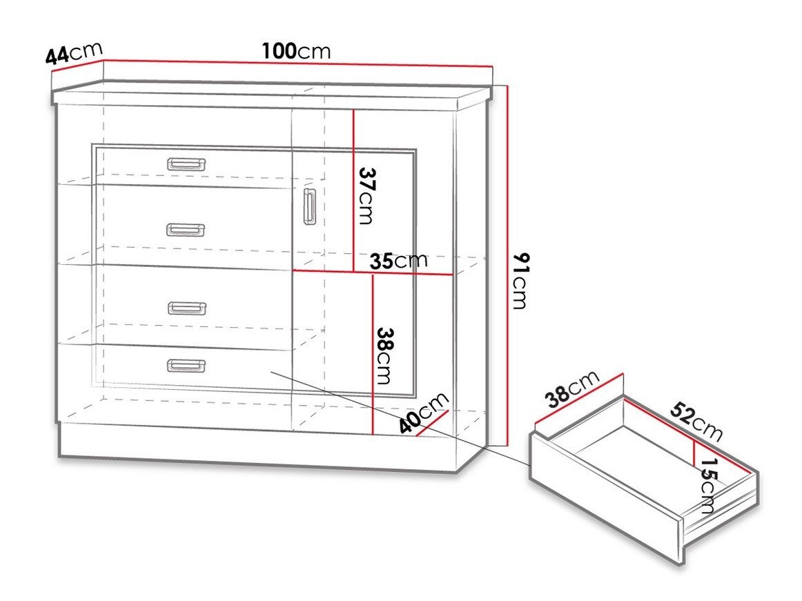Commode Lircava 117 (Chêne de Lefkas)