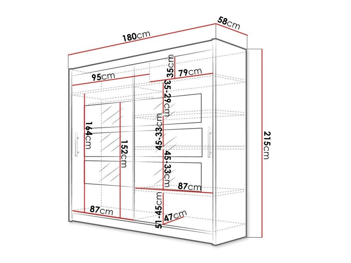 Armoire Closico Pallor III (Sonoma chêne)