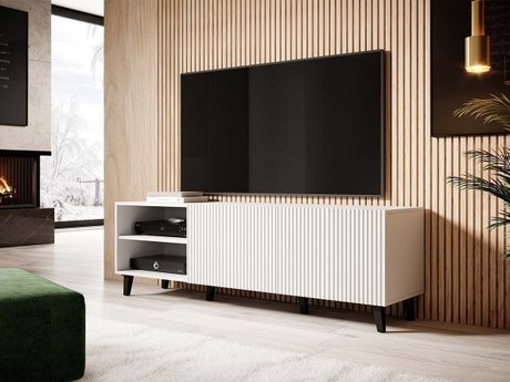 Meuble TV Levmari 102 (Blanc + Noir)