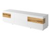 Meuble TV Livlore 102 (Blanc + Blanc brillant + Chêne wotan)