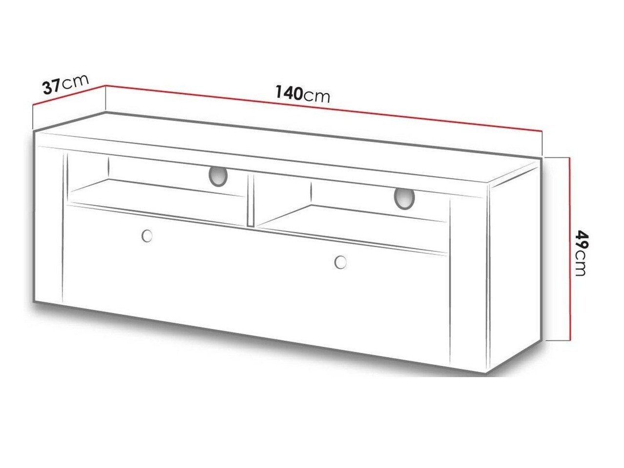 Meuble TV Salelbo 103 (Mélèze de Sibu + Truffe chêne)