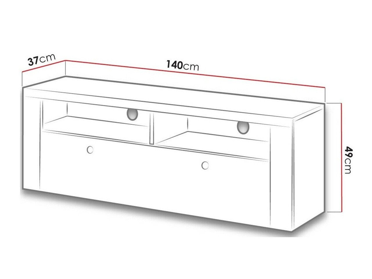 Meuble TV Salelbo 103 (Noix)