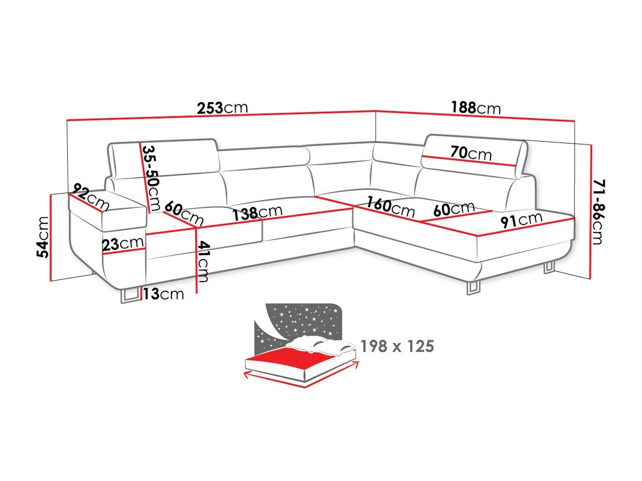 Canapé d'angle Comfivo 306 (Manila 29)