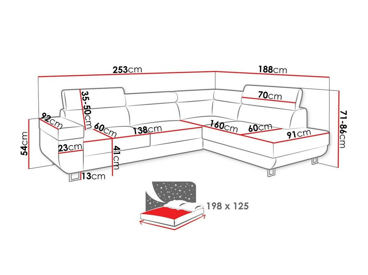 Canapé d'angle Comfivo Liberta (Soft 017 + Lux 05)