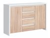 Commode Nolroma 103 (Blanc + Sonoma chêne)