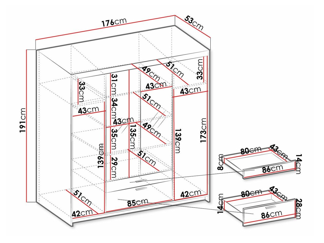 Armoire Novduni 108 (Sonoma chêne)
