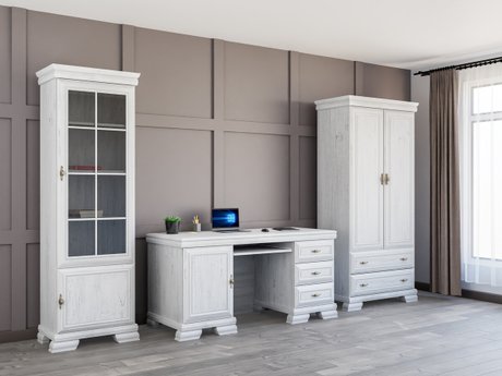 Ensemble de bureau à domicile Salmeru 123 (Pin Anderson)