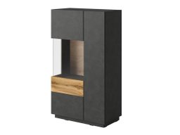 Buffet Livlore 104 (Matera gris + Chêne wotan)