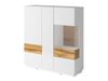 Ensemble de salon Livlore 110 (Blanc + Blanc brillant + Chêne wotan)