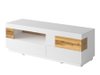Ensemble de salon Livlore 110 (Blanc + Blanc brillant + Chêne wotan)