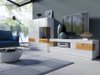 Meuble TV Livlore 103 (Blanc + Blanc brillant + Chêne wotan)