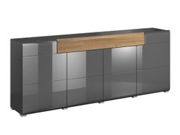 Commode Torsone 102 (Anthracite + Gloss anthracite + Grandson chêne)