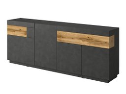 Commode Livlore 101 (Matera gris + Chêne wotan)