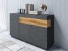 Commode Livlore 105 (Matera gris + Chêne wotan)