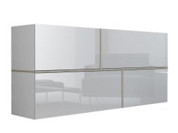 Armoire murale Charlotte 100 (Blanc + Blanc brillant + Sonoma chêne)