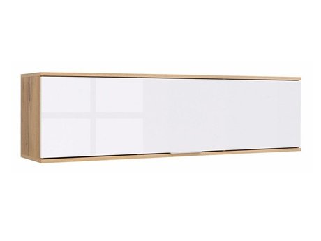 Armoire murale Tivetra 110 (Chêne wotan + Blanc brillant)