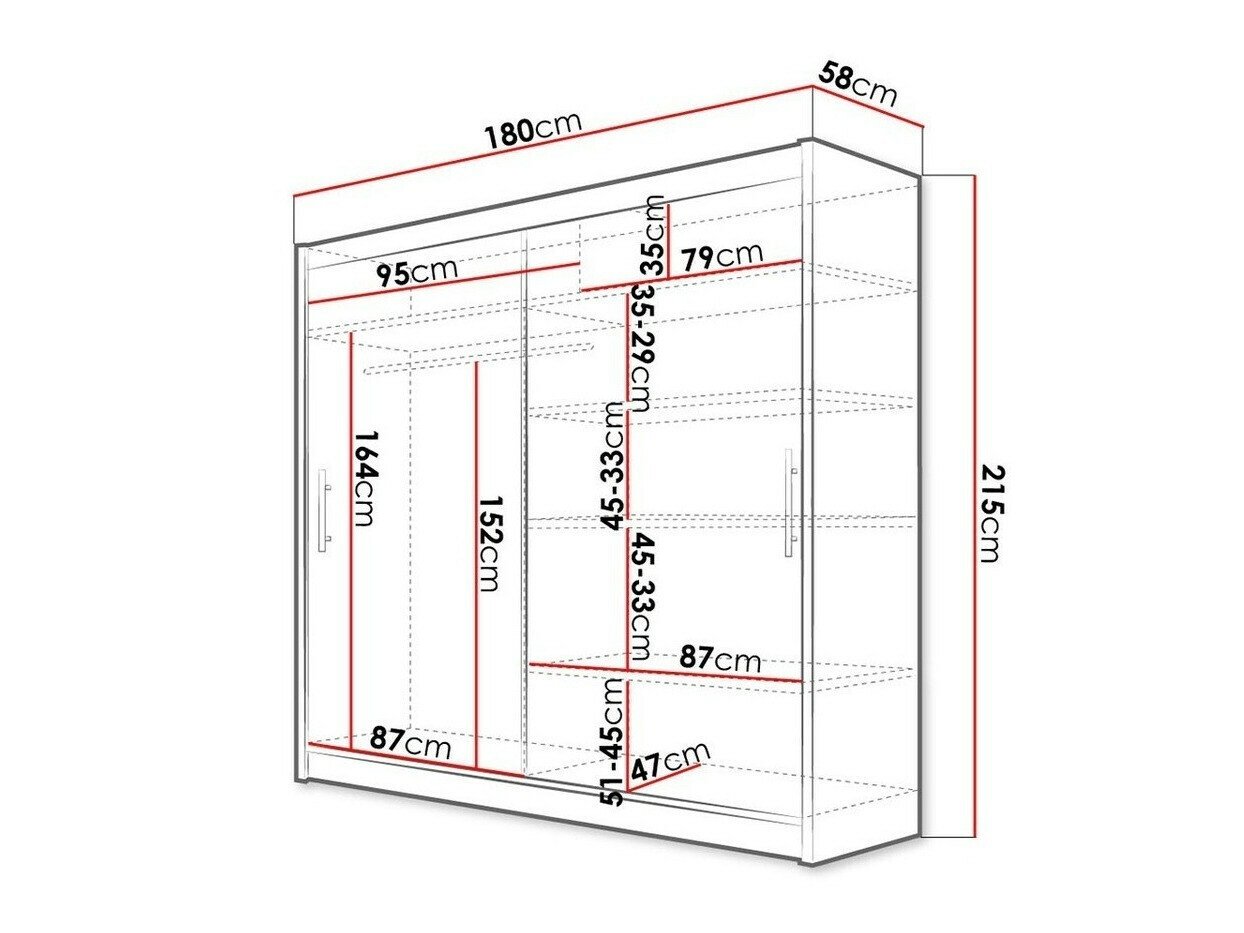 Armoire Closico Pallor I (Sonoma chêne)