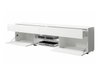Meuble TV Sarasota 134 (Blanc + Blanc brillant)