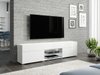 Meuble TV Sarasota 134 (Blanc + Blanc brillant)