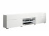Meuble TV Sarasota 134 (Blanc + Blanc brillant)