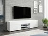Meuble TV Sarasota 134 (Blanc + Blanc brillant)