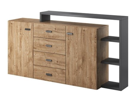 Commode Lutiva 106 (Anthracite + Ribbeck chêne)
