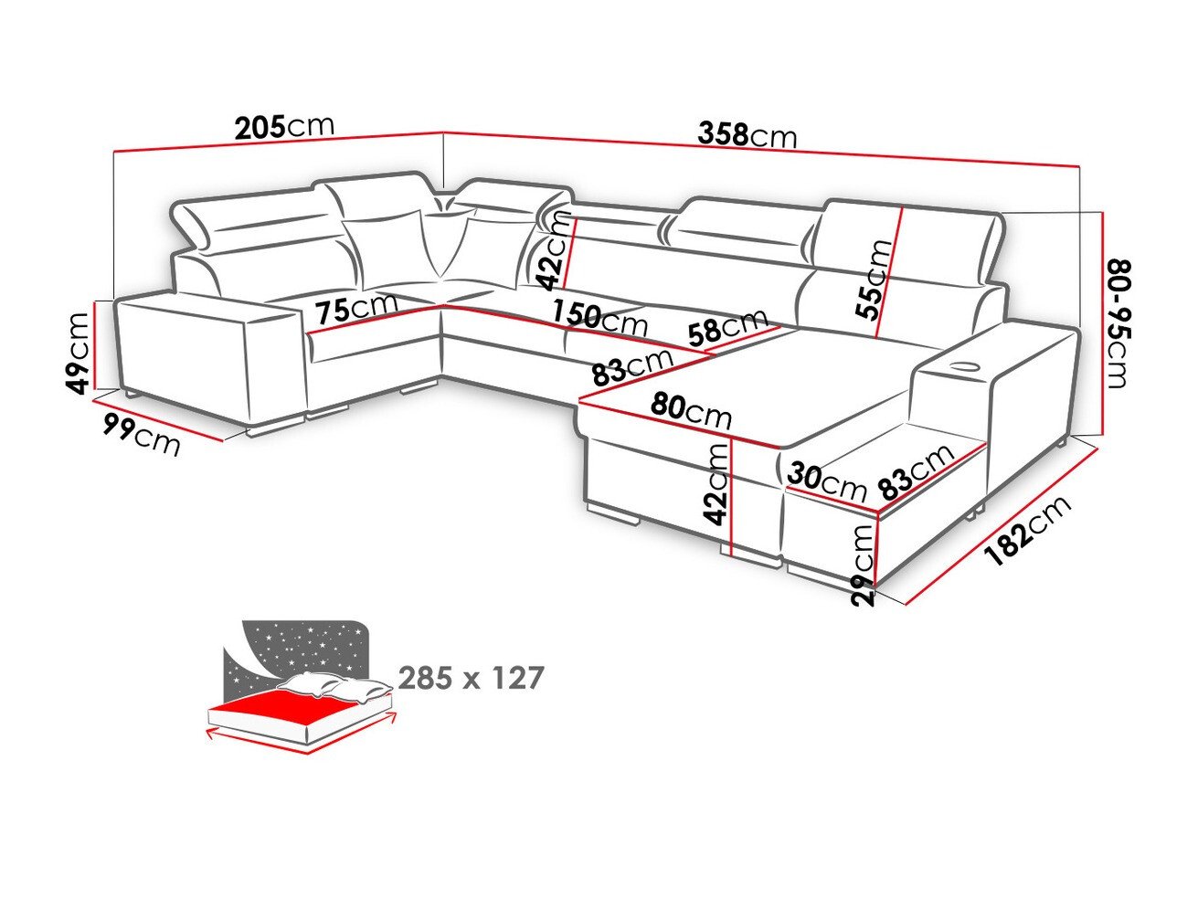 Canapé d'angle Pearland 101
