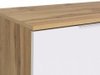 Commode Tivetra 101 (Chêne wotan + Blanc brillant)