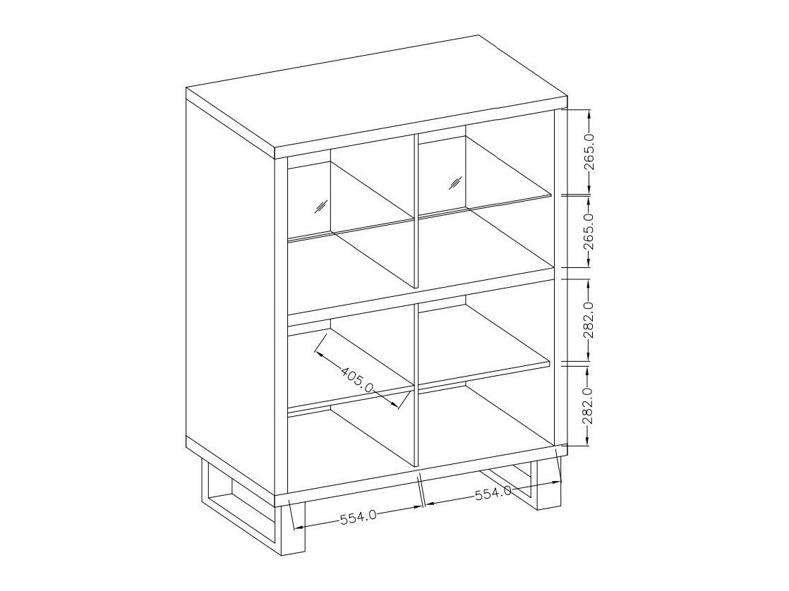 Étagère Avicavu 103 (Chêne wotan + Noir)