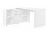 Bureau d'angle Gilroy 113 (Blanc + Blanc brillant)