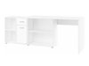 Bureau d'angle Gilroy 113 (Blanc + Blanc brillant)