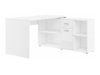 Bureau d'angle Gilroy 113 (Blanc + Blanc brillant)