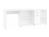 Bureau d'angle Gilroy 113 (Blanc + Blanc brillant)