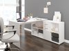 Bureau d'angle Gilroy 113 (Blanc + Blanc brillant)