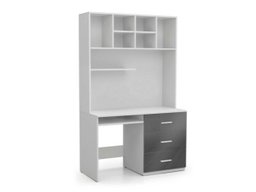 Bureau Campus (Blanc + Blanc brillant + Gris brillant)