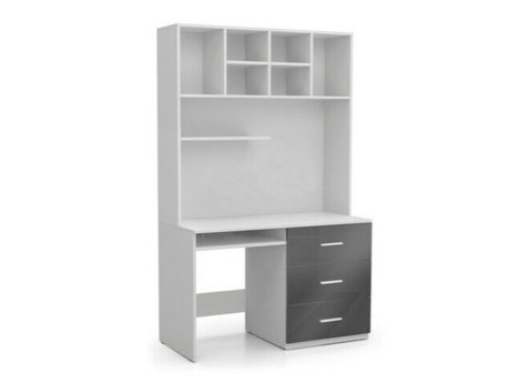 Bureau Campus (Blanc + Blanc brillant + Gris brillant)